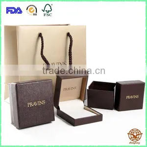 2016 New Style Custom Made Logo Printed Jewelry Box , Cardboard Jewelry Box With Paper Bag thumbnail-1