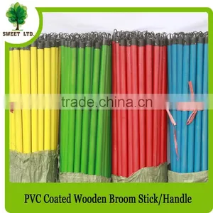 Guangxi Factory Price Plastic Covered Wooden Broom Handle Brush and Mop Stick thumbnail-1