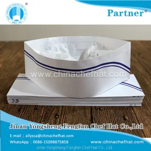 8.5cm Height Paper Forage Hat (double Blue Strip) thumbnail-3