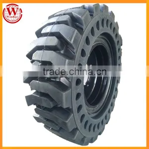China Tyre Factory Supply Solid Skid Steer Tires With Wheel 10-16.5 thumbnail-1