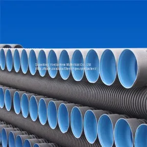 High Quality Large Diameter Doubl Wall Corrugated HDPE Drainage Pipe thumbnail-1