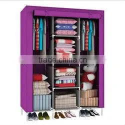 Modern Bedroom Steel Wardrobe, Single Clothing Storage Wardrobe thumbnail-3
