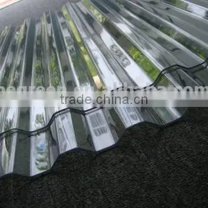 Plastic Polycarbonate PC 100% Clear Corrugated Plastic New Wave Roofing Sheet for Sale thumbnail-1