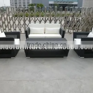 Outdoor Garden Plastic Wicker Sofa Durable Synthetic Rattan Furniture thumbnail-4