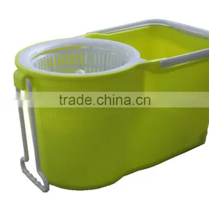 Dual Bucket Spinning Action Mop With Two Mop Heads thumbnail-1