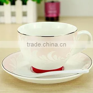 New Arrival Procelain Gold Rim Tea Cup Sets thumbnail-3