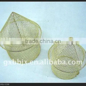Gold Iron Wire Decorative Mushroom Crafts and Baskets thumbnail-1