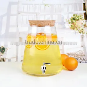 Hot Sell 7l High Quality Glass Beverage Glass Jar With Cork thumbnail-1