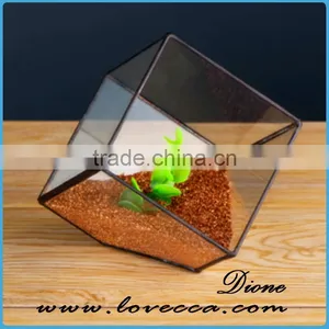 Lovely Various Size Flowers Artificial Wedding Metal Copper Glass Terrarium/Geometric Glass Terrarium Metal thumbnail-1