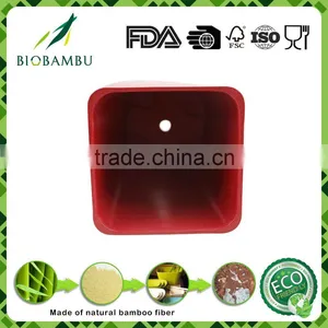 Wholesale Cheap Outdoor Garden Colorful Bamboo Fiber Flowerpot thumbnail-3