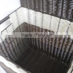 Plastic Material Cheap pp Woven Baskets With Lids thumbnail-3