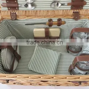 Custom Willow Picnic Basket With Shoulder Strap thumbnail-4