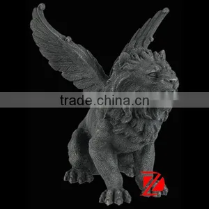 Stone Garden Winged Lion Sculpture thumbnail-1