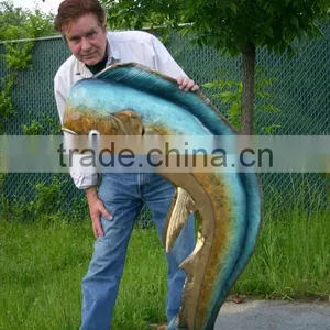 Metal Casting Bronze Dorado Fish Fountain for Outdoor Garden thumbnail-1