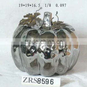 Big Ceramic Electroplated Pumpkin thumbnail-1