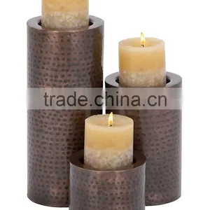 Set of 3 Metal Candle Holder, 11 by 7 by 4-Inch thumbnail-1