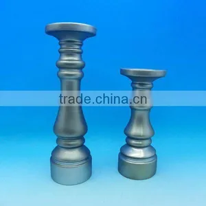 2pcs Silver Ceramic Candlestand thumbnail-1
