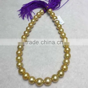 Genuine 13-14mm Golden South Sea Pearl Strands thumbnail-1
