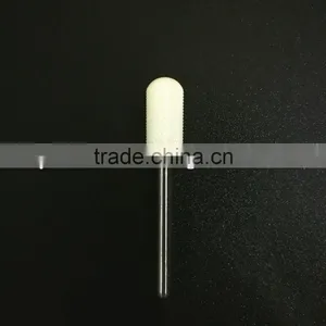 Polishing Drill Barrel Ball Total Length 40MM Fine Type Head Blade Diameter 13MM White Ceramic Burr for Nail thumbnail-4