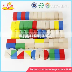 Wholesale Colorful 80 Pieces Kids Wooden Toy Building Blocks Best Sale Children Wooden Building Blocks W13A137 thumbnail-6