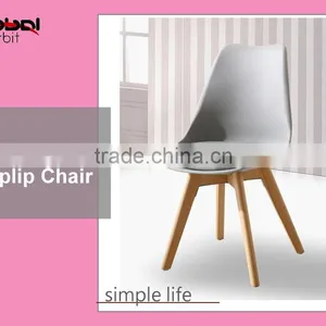 Hot Selling Best Price List Plastic Cushion Seat Tulip Shape Lounge Chair thumbnail-1