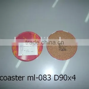 Metal Tin Coaster Set With Cork on the Back Side thumbnail-1