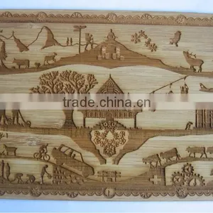 FSC Laser Carved Bamboo Postcard thumbnail-1