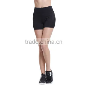 Pure Color Mesh-Paneled Women Sexy Workout Shorts, Yoga Short Pants thumbnail-3