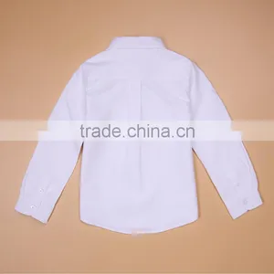 Wholesale Children Boy t Shirts Plain Lapel Long Sleeve Shirts for Biger Boy thumbnail-2