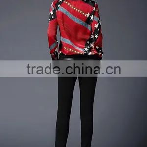 Lady Long Sleeve Bulk Cheap t Shirt Fashion Design Printing thumbnail-3