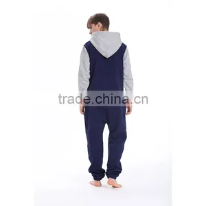 Fashion Onesie Jumpsuit With Hood for Men Adult Fleece Jumpsuits thumbnail-3
