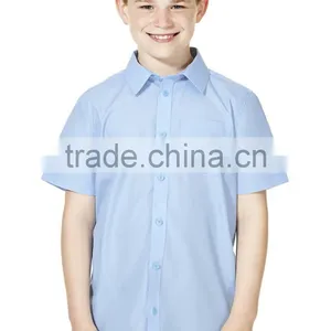 China School Uniform Design 100% Cotton Factory Blue Polo Shirts thumbnail-5
