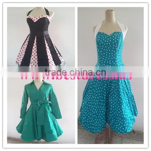 Vintage 50s Classic Dress Swing Pinup Rockabilly RONA DRESS SIZE XXXL UK 20 thumbnail-1
