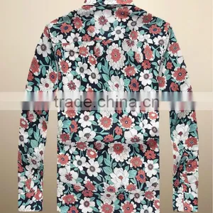 100%Cotton 2014 Latest Mens Casual Dress (Floral Fabric) thumbnail-2