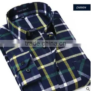 2016 Hot New Style Latest Man Shirt Designs for Men Fashionable uk Style Microfiber Flannel Plaid Long Sleeve thumbnail-1