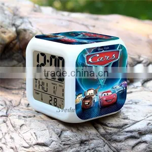 2015 Hot Cars LED Digital Clock Cars Desk Clock, Cars Alarm Clock,Cars LED Clock thumbnail-3