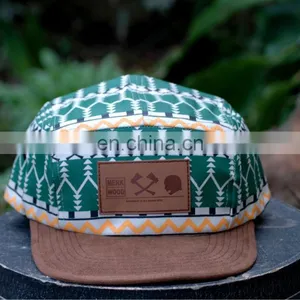 Leather Patch Digital Printing 5 Panel Cap thumbnail-1