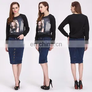 Ladies Printed Sports Long Sleeve Casual Daily Designed Top thumbnail-5