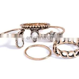 Punk Gold Silver Stack Above Knuckle Ring Band Midi Finger Rings 10PCS/Set thumbnail-6