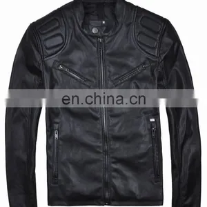 2017 Winter Handsome Quilted Leather Motorcycle Jacket Men thumbnail-1