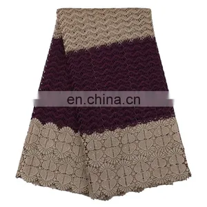 New Arrival African Lace Fabrics High Quality Cord Guipure Lace Fabric Women Nigerian Water Soluble Lace Fabric With Beads thumbnail-5