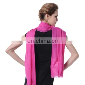 Pink Solid Color Cashmere Wrap thumbnail-1