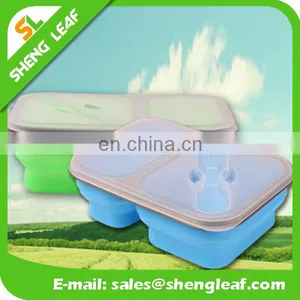 Bento Box With 2 Compartment Silicone Lunch Food Serving Box thumbnail-1