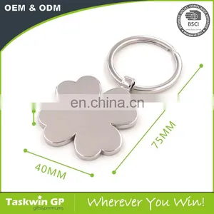 Custom Four-leaf Clovers Shaped Metal Keychain for Promotional thumbnail-4