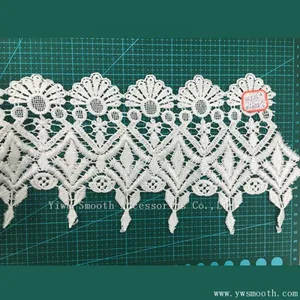 White Embroidery Lace Garment Accessories Water Soluble Cotton Fabric Textile thumbnail-1