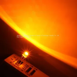 4.8mm Water Clear Orange Light Straw Hat LED for Billboards thumbnail-1