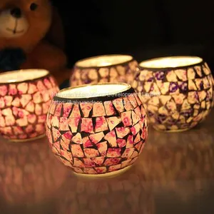 Glass Mosaic Candle Holder thumbnail-3