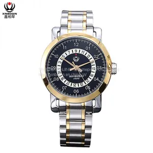 XINBOQIN Supplier Mens Custom Brand Luxury Elegant Waterproof Stainless Steel Band Trend Design Quartz Men Watch thumbnail-2