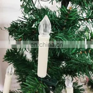 20 Warm White LED Flameless Christmas Candle String Lights With Tree Clips thumbnail-6