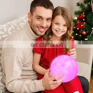 Creative Kids Gift Remote Control RGB 16 Colors 3d Moon Lamp thumbnail-5